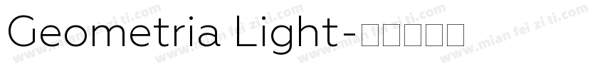 Geometria Light字体转换